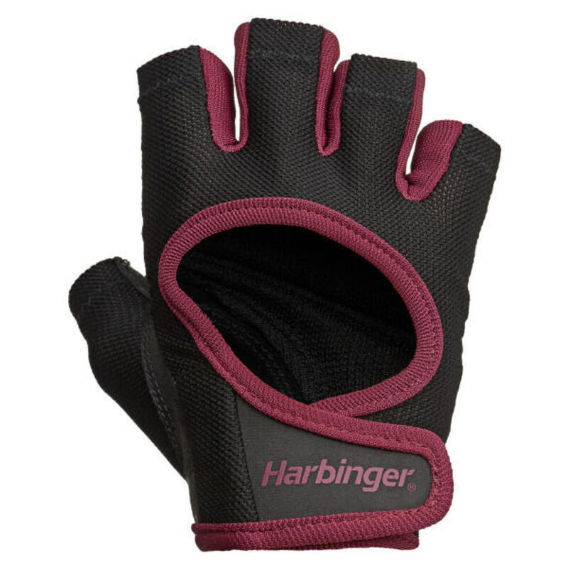 Harbinger Women's Power Stretchback Fitness Handschoenen - Zwart/Rood - L