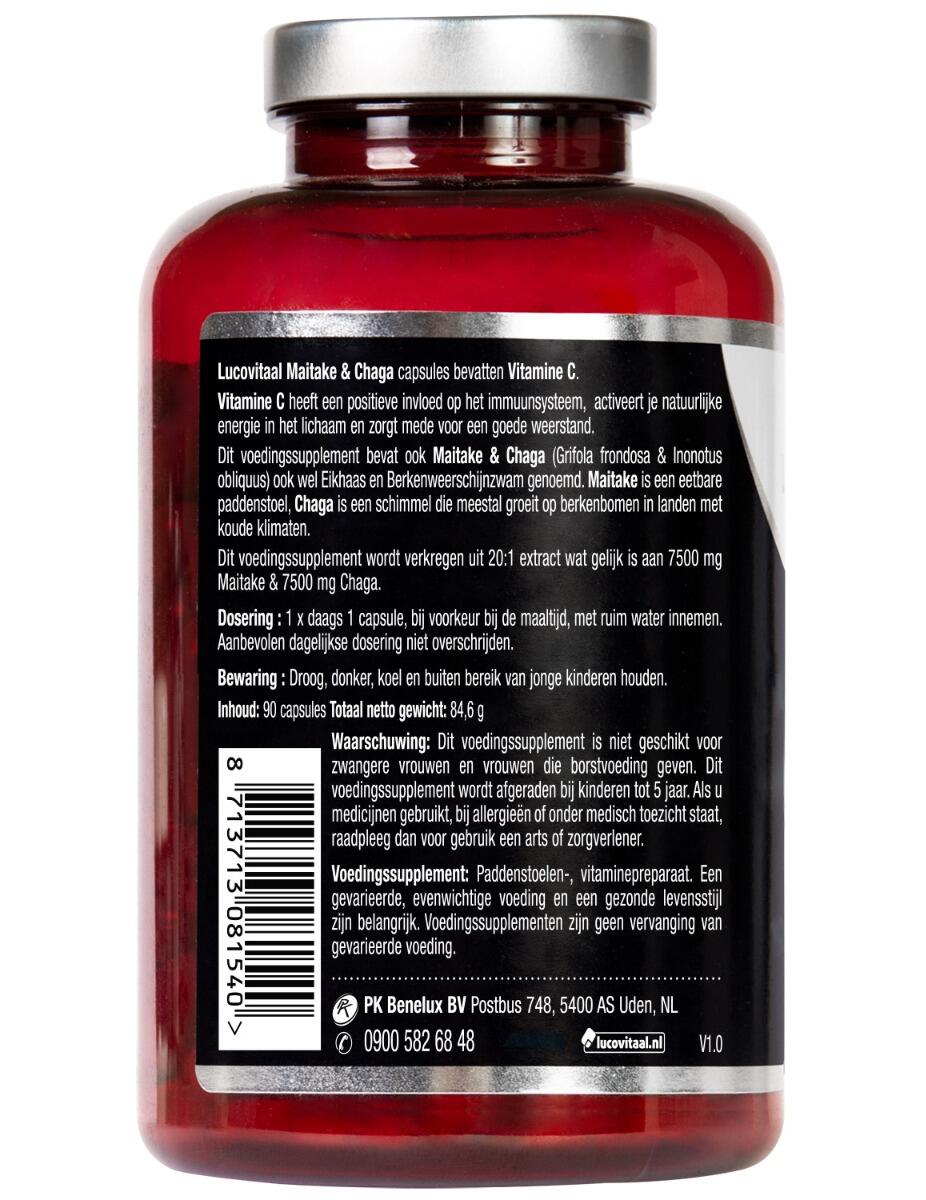 Lucovitaal Maitake & Chaga 90 capsules 3/4