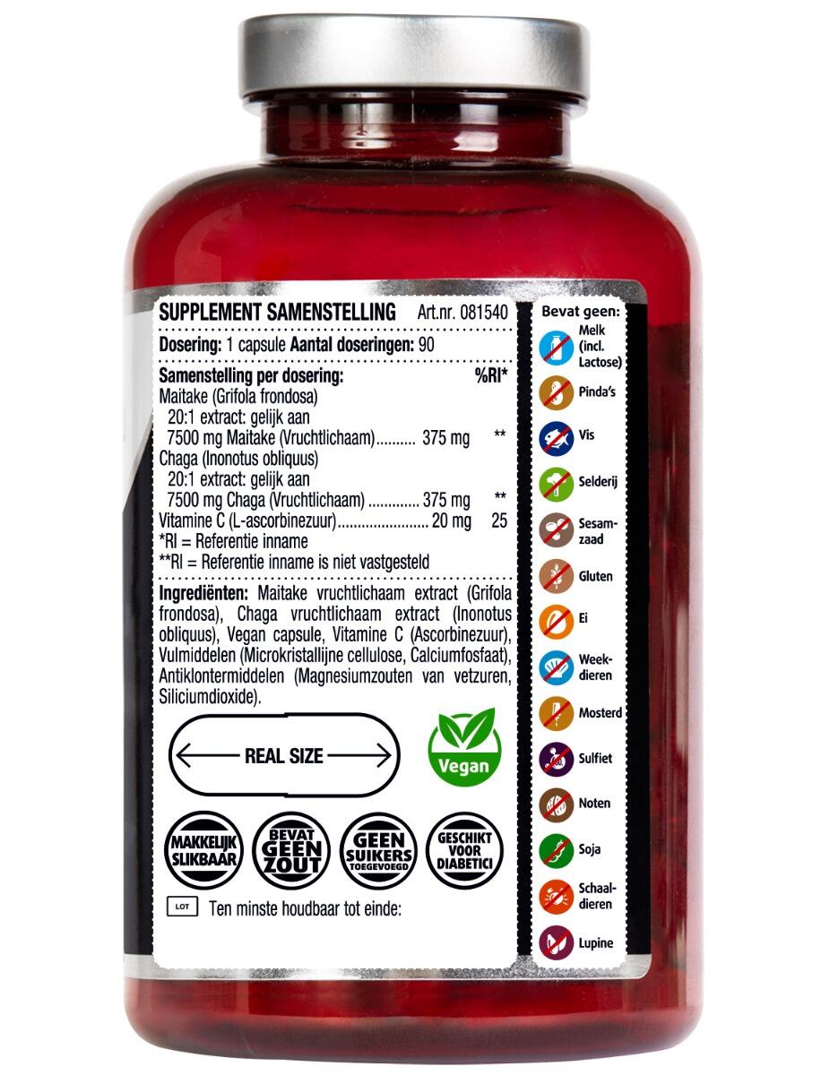 Lucovitaal Maitake & Chaga 90 capsules 2/4