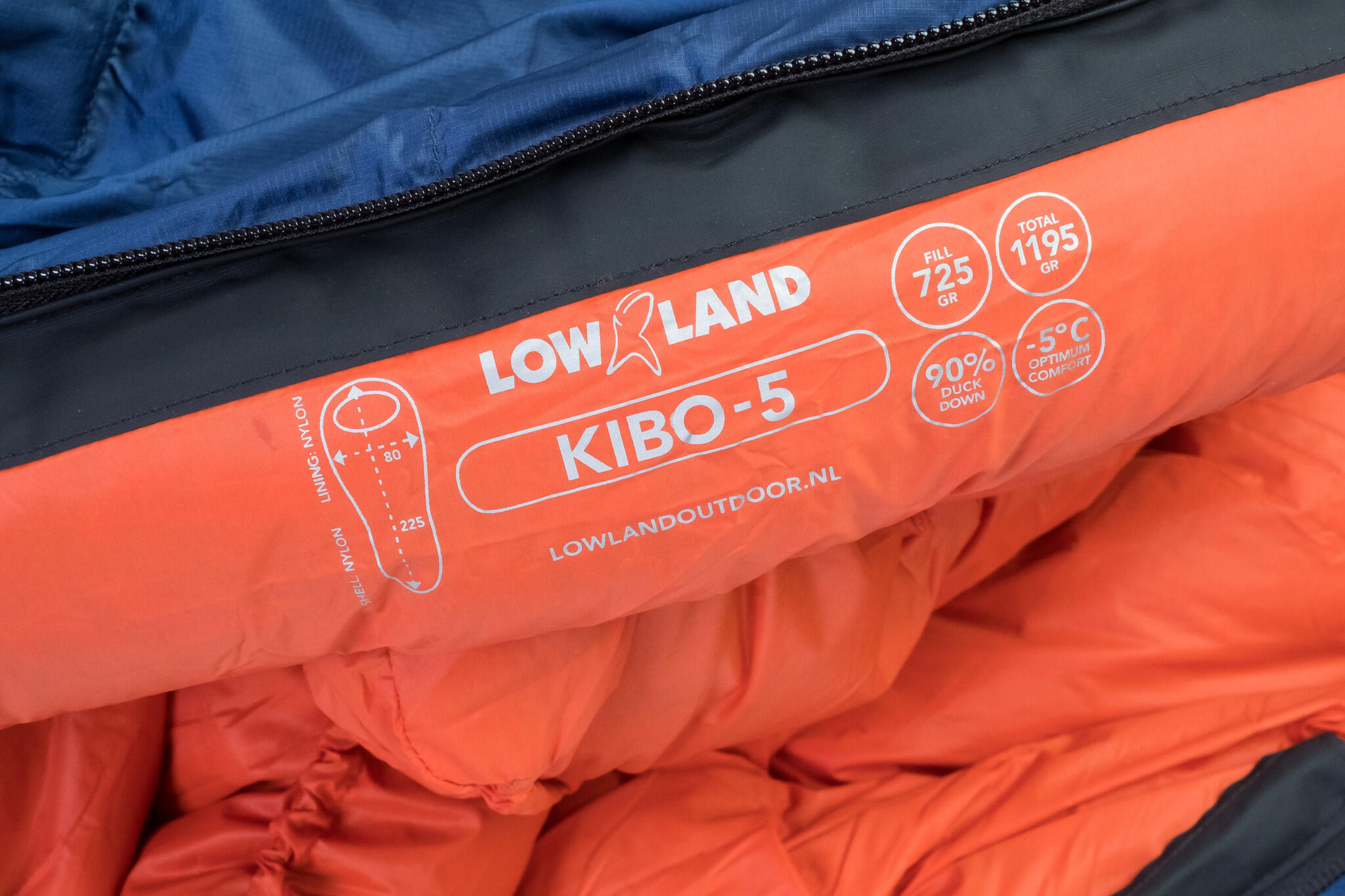 KIBO -5 - Sac de couchage en duvet - Nylon - 225x80 cm - 1195gr  -5°C 3/7