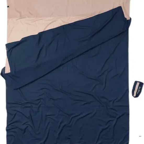 Travelsheet Double Egyptisch Katoen Khaki/Tuareg