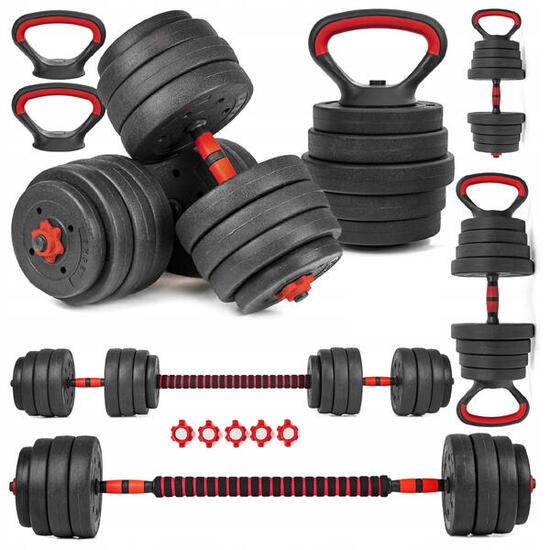 Hantle regulowane 6w1 sztanga kettlebell Sapphire SG-1120K 2x20kg