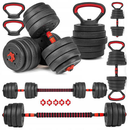 Hantle regulowane 6w1 sztanga kettlebell Sapphire SG-1120K 2x20kg