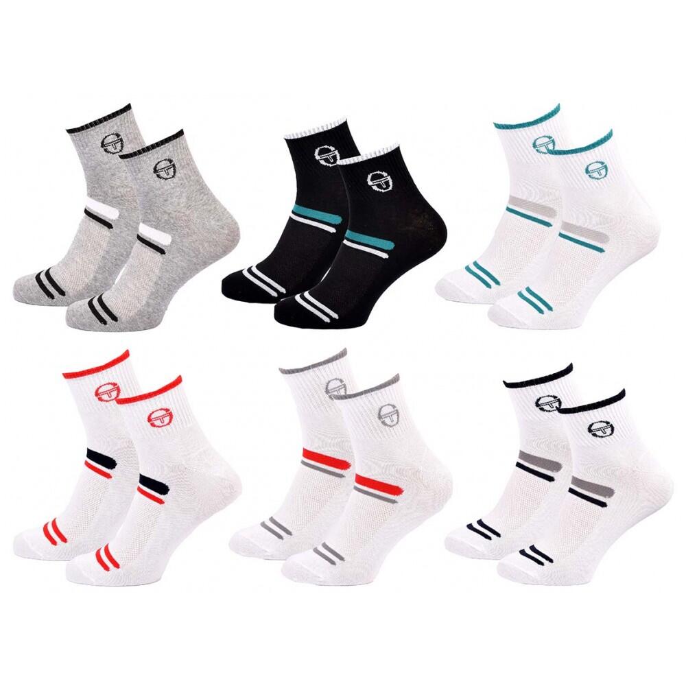 Sergio Tacchini - Chaussettes Sergio Tacchini Quarter - Pack De 6 - Chaussettes - Multicolore - 39/42 - Decathlon