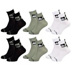 Chaussettes QUIKSILVER QUARTER - Pack de 6