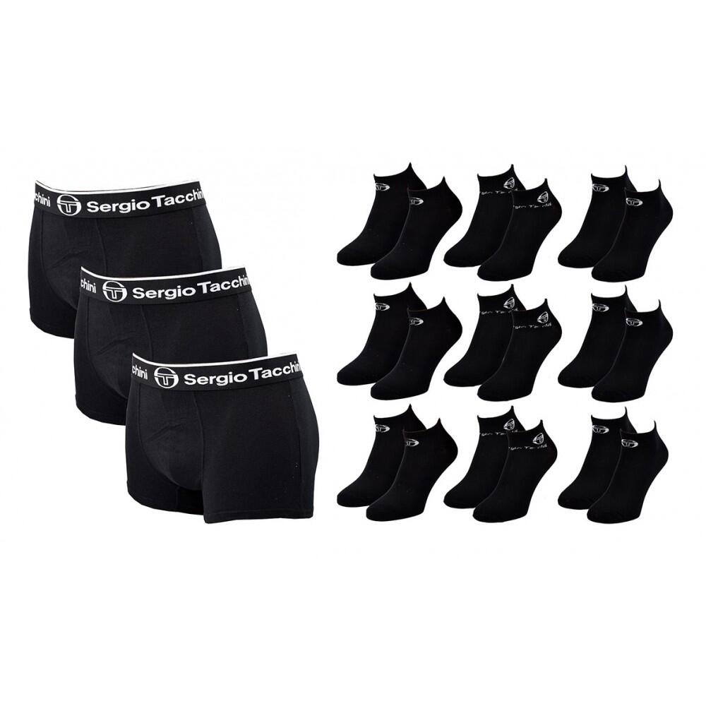 Sergio Tacchini - Boxer Homme Sergio Tacchini Lot De 3 Pack Cadeaux - Pack De 3 - Caleçon - Multicolore - Decathlon