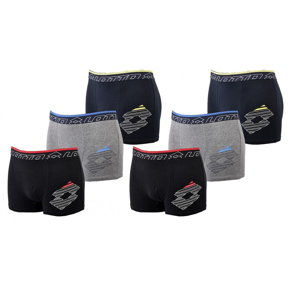 Lotto - Boxer Homme Lotto - Pack De 6 - Caleçon - Multicolore - Decathlon