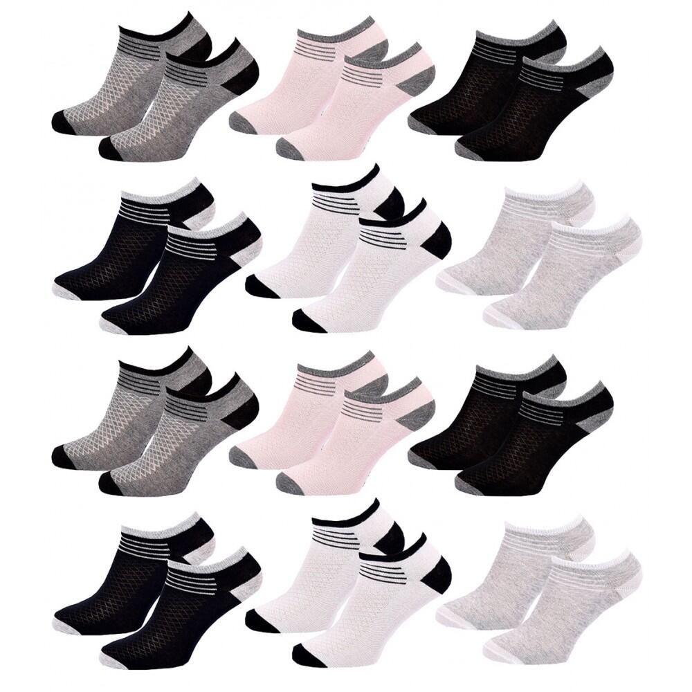 Sergio Tacchini - Chaussettes Femme Sneaker Sergio Tacchini - Pack De 12 - Chaussettes - Multicolore - Decathlon