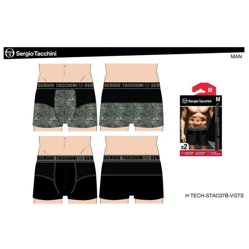 Boxer Sergio Tacchini X2 - 2 Pièces - Moderne Et Confortable