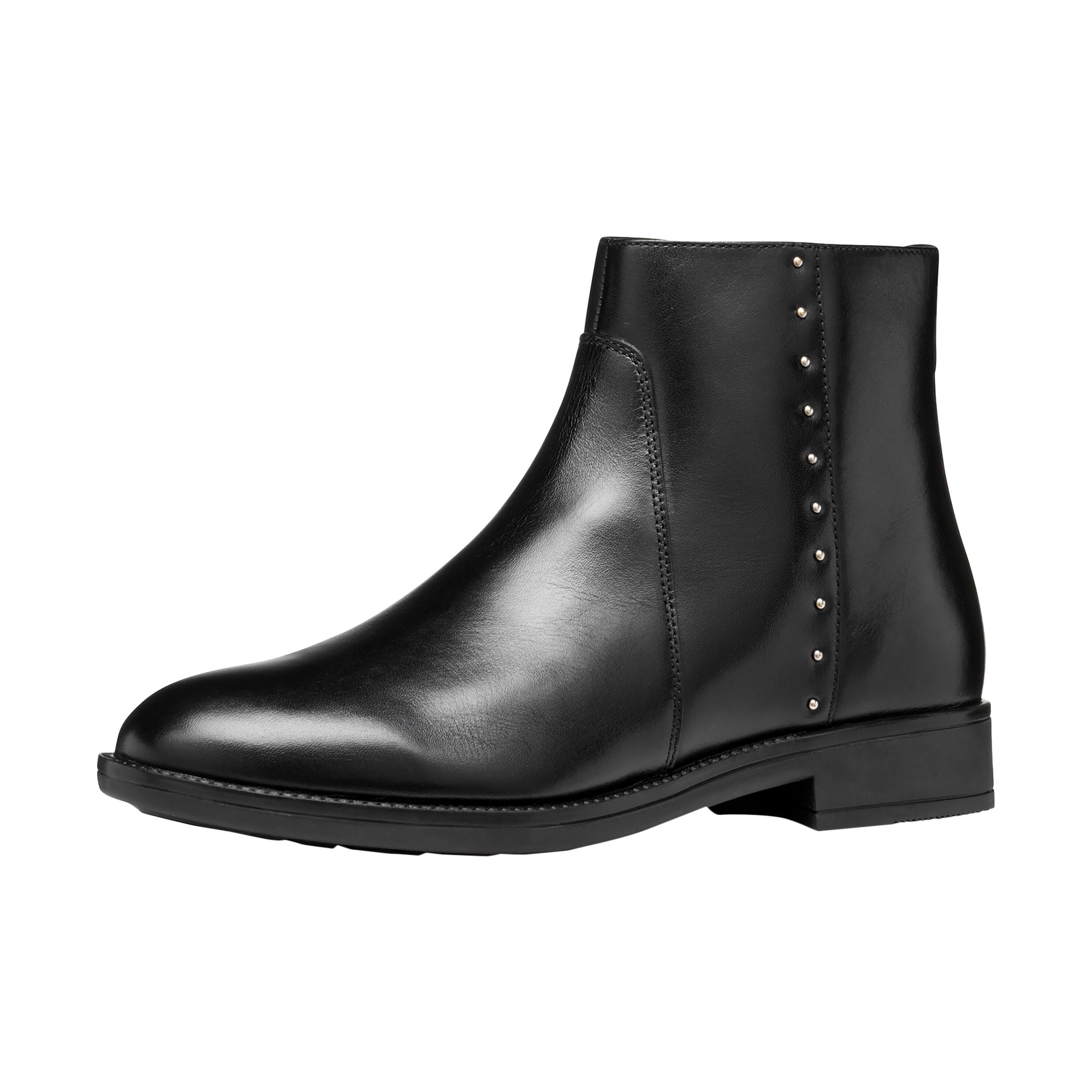 Geox - Bottines Cuir Geox Jaylon - Femme - Bottines - Noir - Decathlon