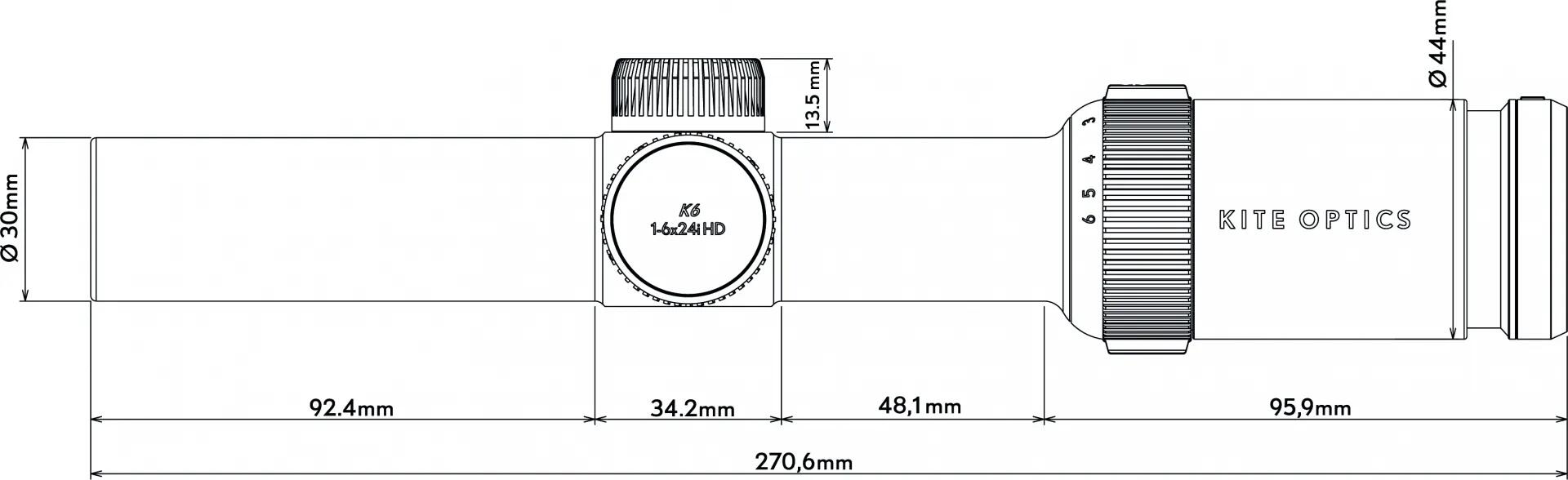 Lunette de Battue Kite Optics K6 1-6x24i HD 4/5