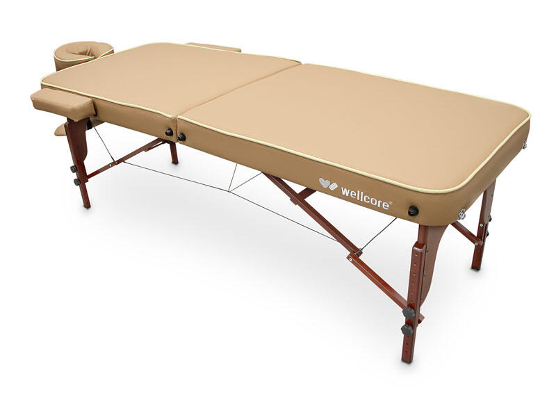 WELLCORE Lettino per trattamenti spa pieghevole in legno Wellcore