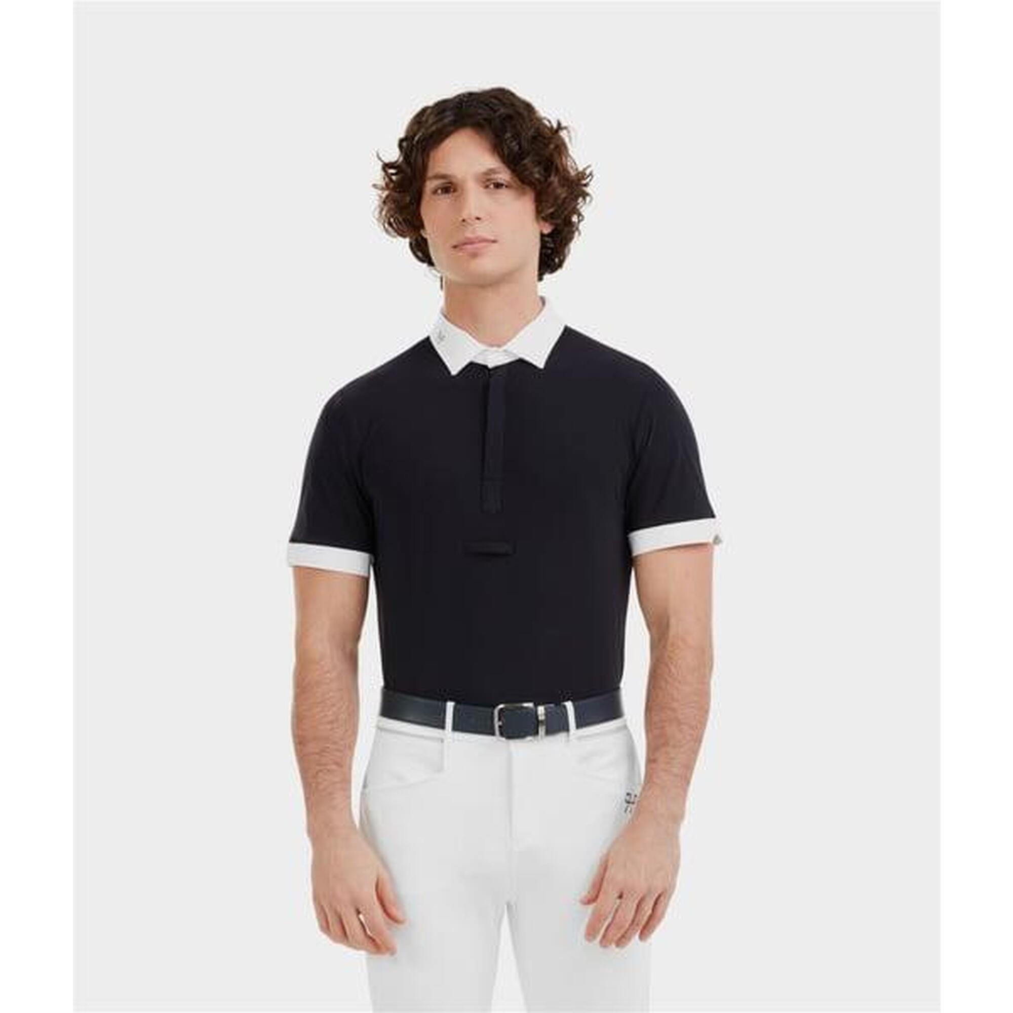 Horse Pilot - Chemise De Concours D'Équitation Manches Courtes Aerolight - Chemise Manches Courtes - Bleu - Decathlon