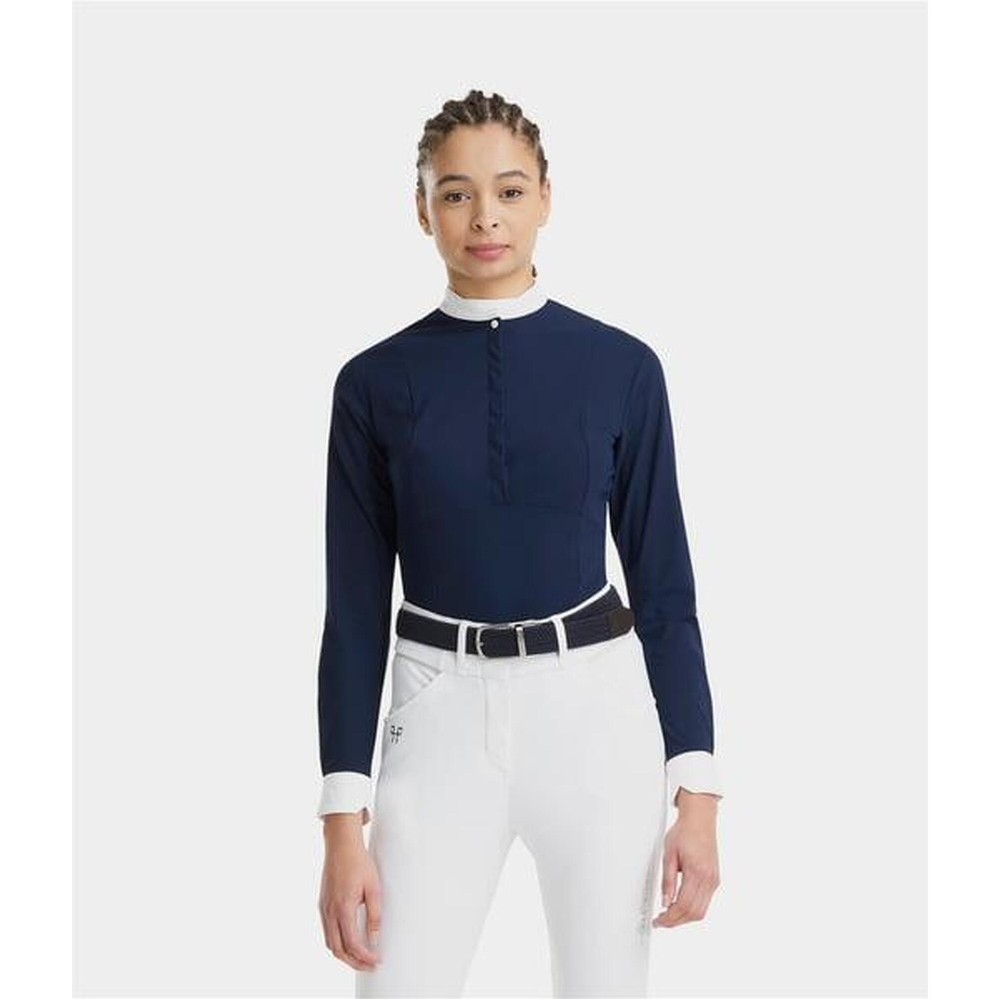 Horse Pilot - Chemise Manche Longue Femme Aerolight - Chemise Manches Longues - Bleu - Decathlon