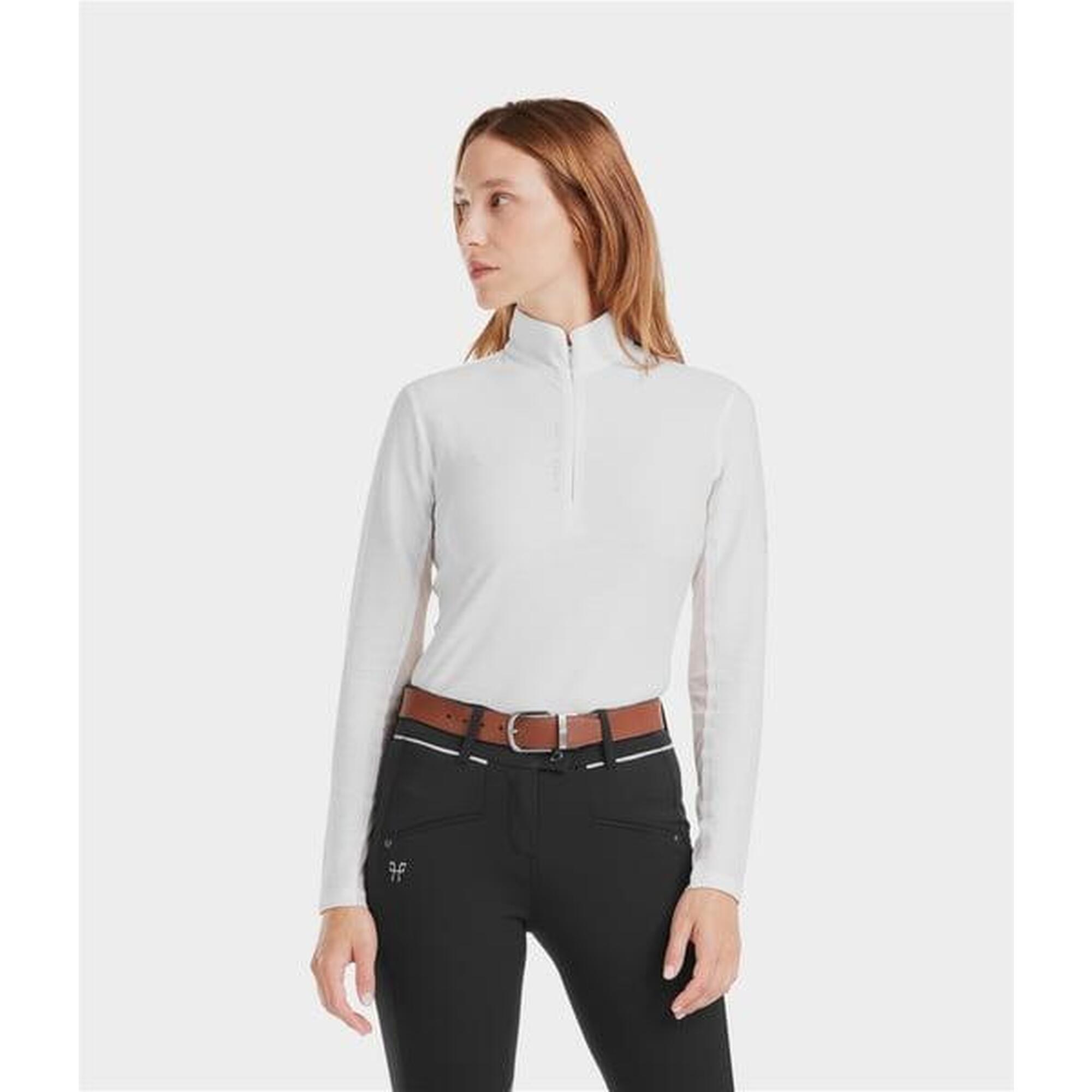 Horse Pilot - Chemise D'Equitation Anti Uv Suntech - Chemise Manches Longues - Blanc - Decathlon