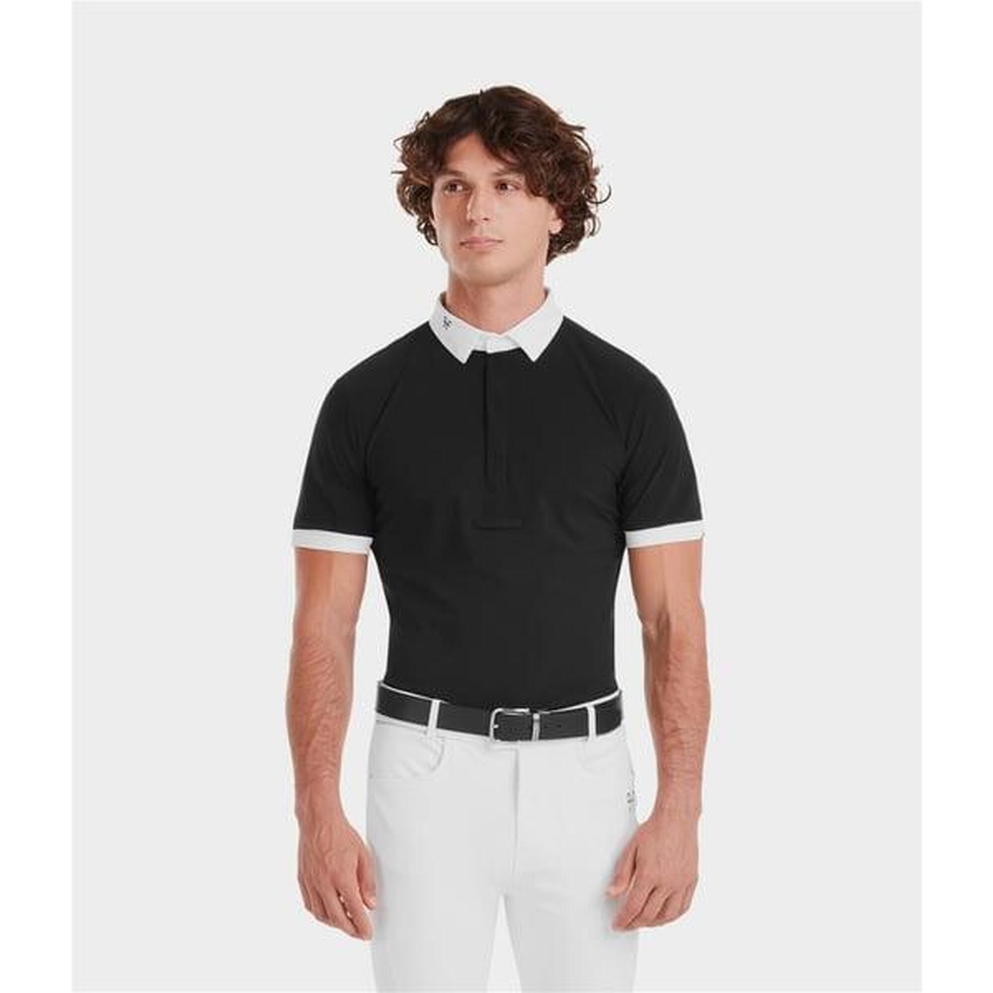 Horse Pilot - Chemise De Concours D'Équitation Manches Courtes Aerolight - Chemise Manches Courtes - Noir - Decathlon
