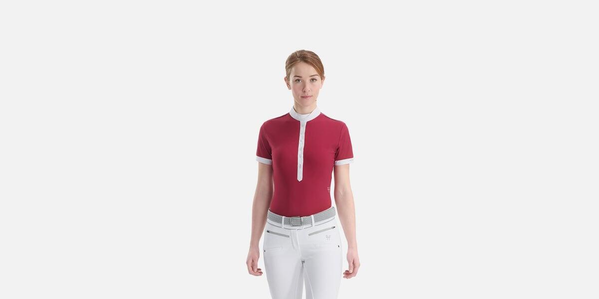 Chemise de concours manches courtes équitation femme Aerolight 1/4