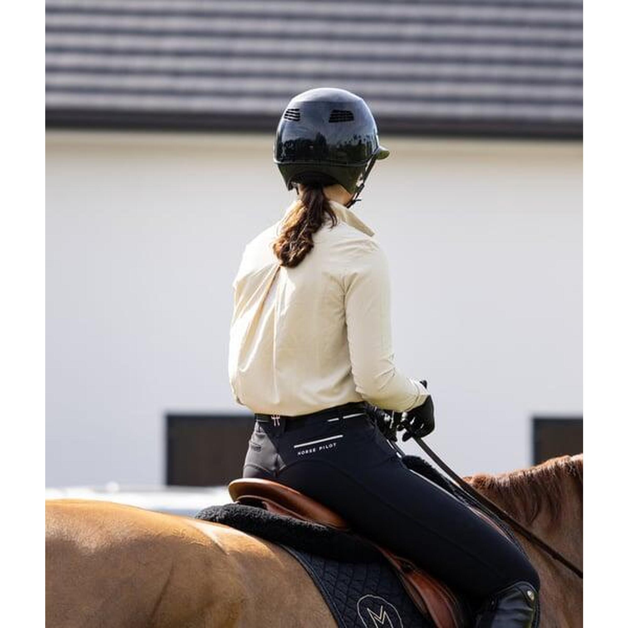 Horse Pilot - Chemise D'Equitation Anti Uv Sunrise - Chemise Manches Longues - Beige - Decathlon