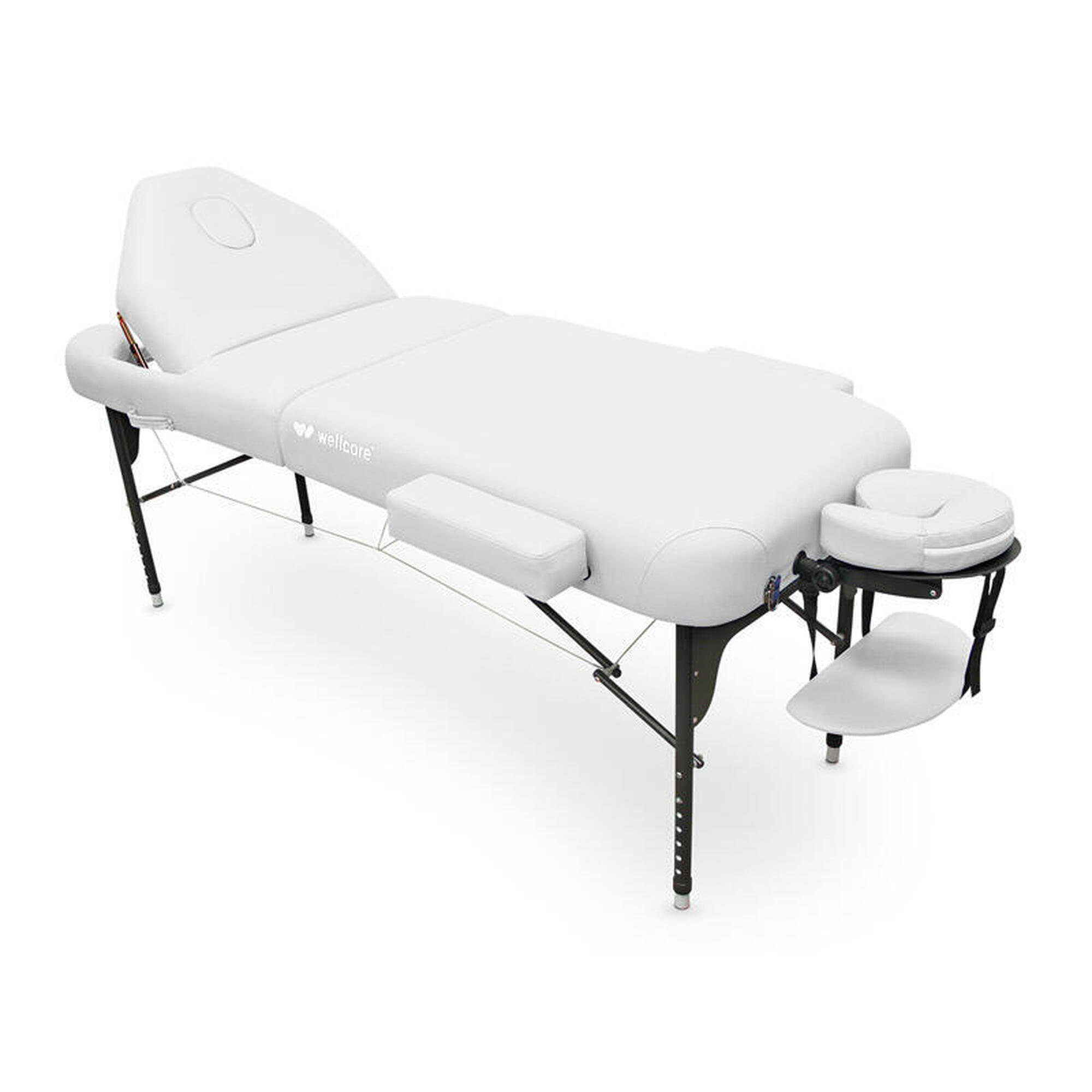 Wellcore - Table De Soins Pliante Wellcore, 185 X 65 Cm, En Aluminium Avec - Table De Massage - Blanc - No Size - Decathlon