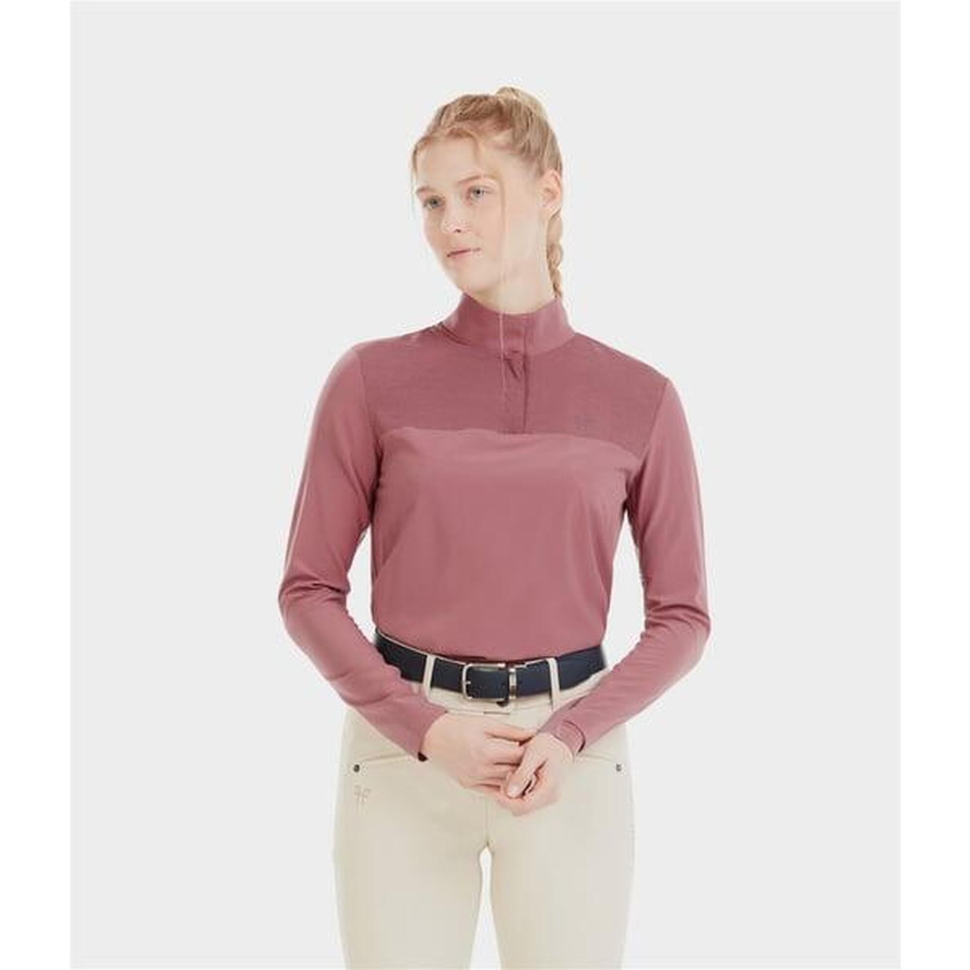 Horse Pilot - Chemise D'Equitation Anti Uv Sunrise - Chemise Manches Longues - Rose - Decathlon