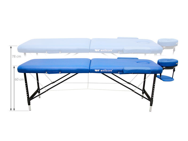 Camilla plegable de aluminio Wellcore de 185 x 60 cm con reposabrazos 5/5