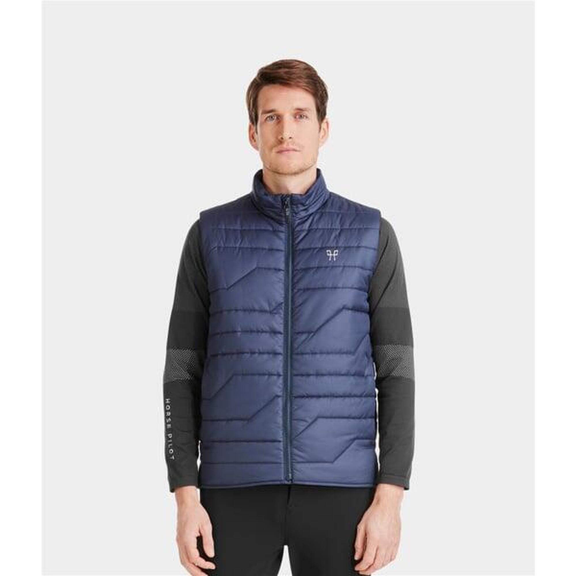 Horse Pilot - Doudoune D'Équitation Sans Manches Chauffante E-kelvin - Blouson - Bleu - Decathlon