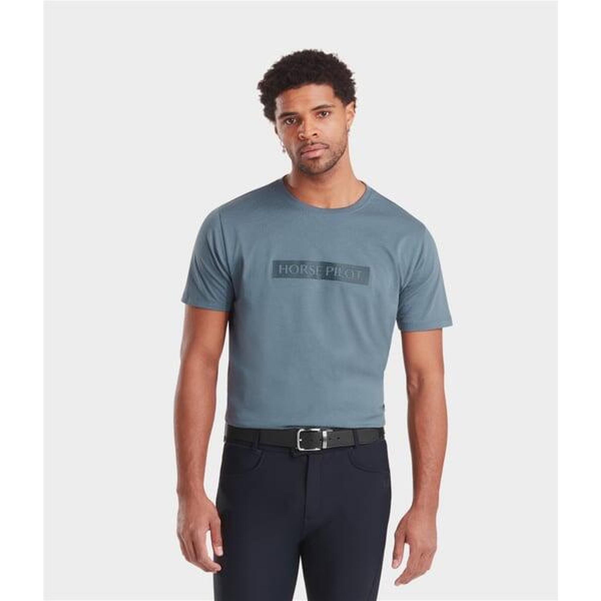 Horse Pilot - T-shirt D'Équitation Team Shirt - T-shirt Manches Courtes - Bleu - Decathlon