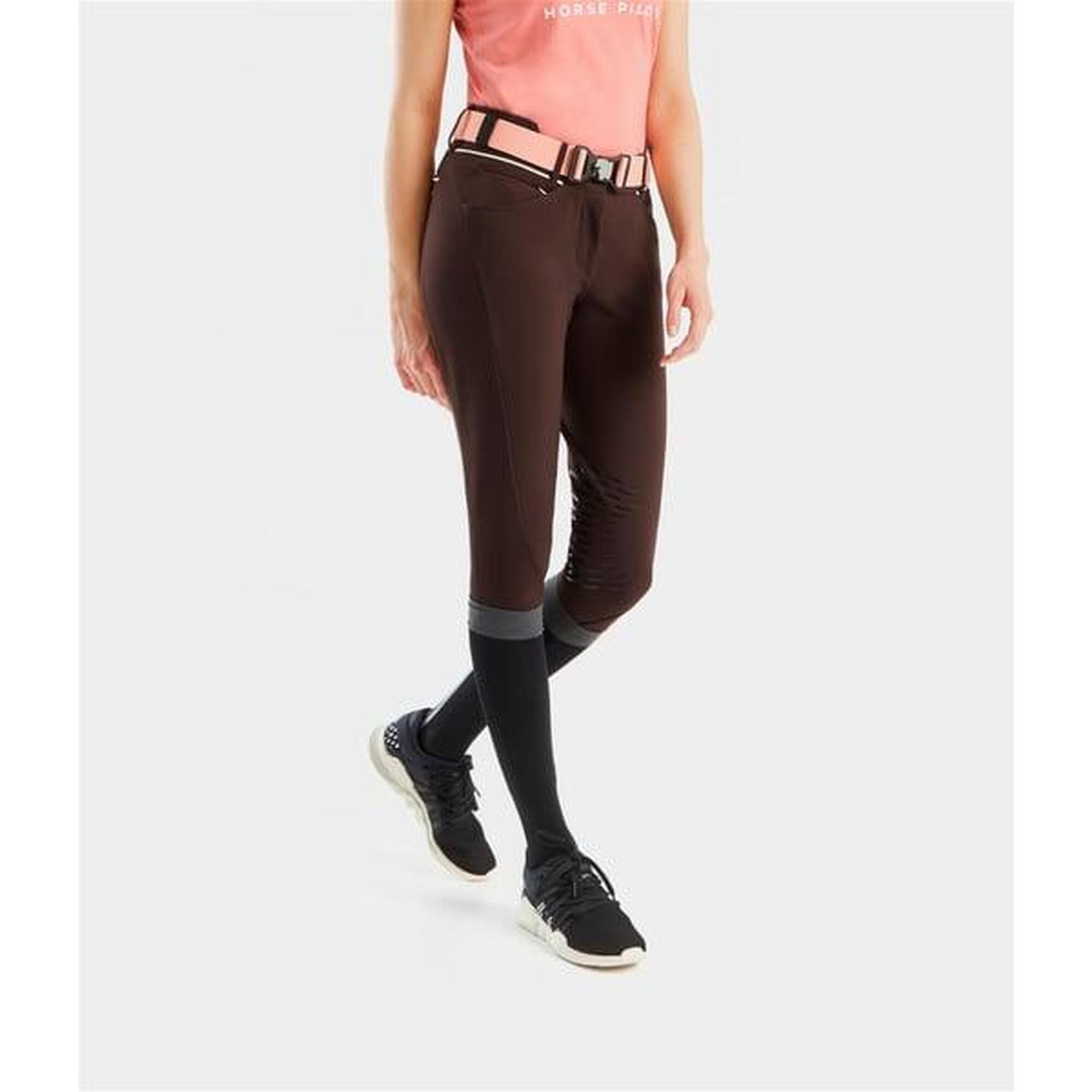Horse Pilot - Pantalon D'Équitation Seconde Peau X-design - Pantalon D'Équitation - Marron - Decathlon
