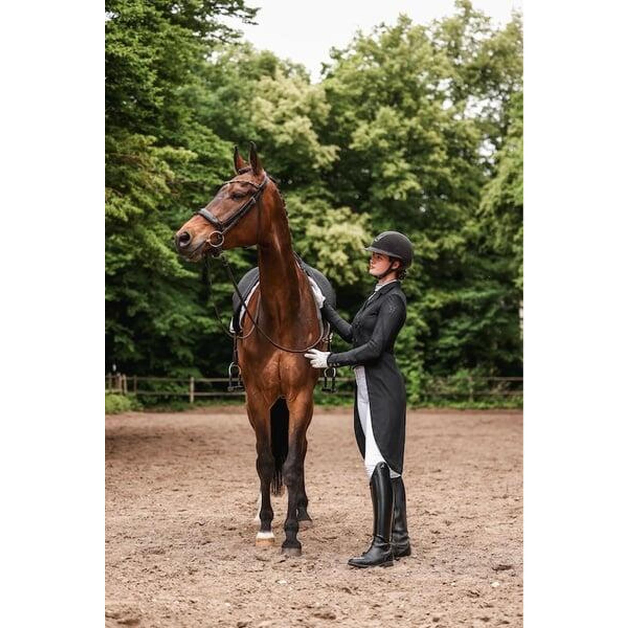 Horse Pilot - Veste Longue De Concours D'Équitation Frac Mesh - Frac - Noir - Decathlon