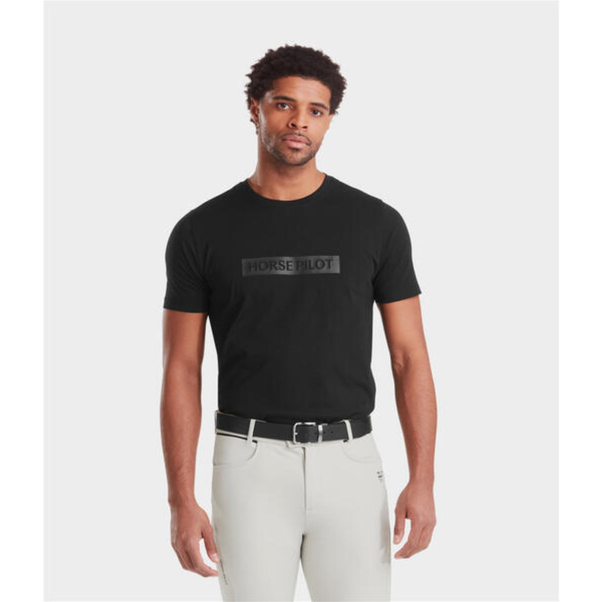 Horse Pilot - T-shirt D'Équitation Team Shirt - T-shirt Manches Courtes - Noir - Decathlon