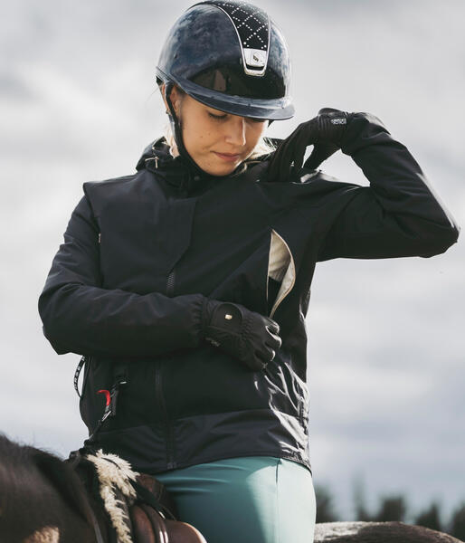 Blouson compatible à capuche femme Horse Pilot Bombers Airbag 3/5