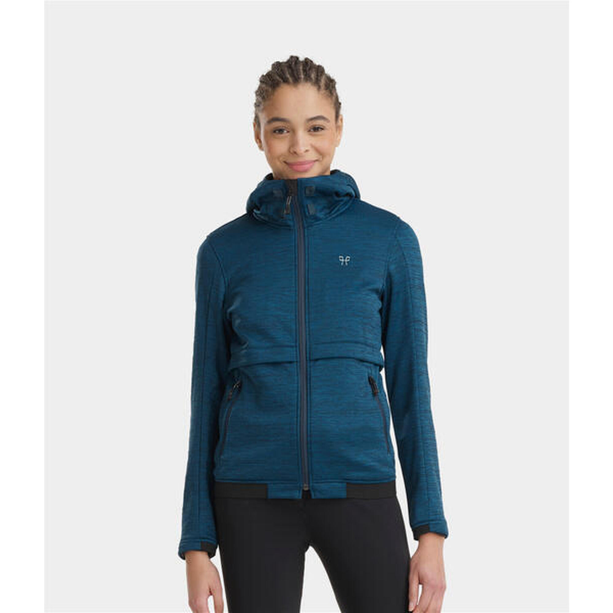 Horse Pilot - Sweatshirt Zippé Équitation Femme Pampa - Veste - Bleu - Decathlon