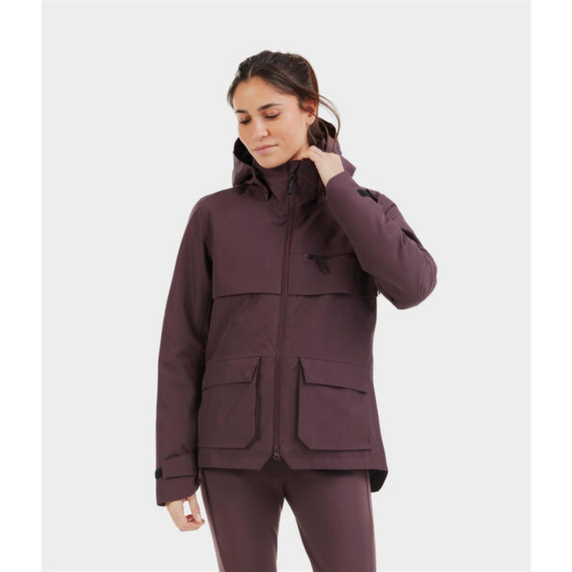Horse Pilot - Manteau D'Équitation Chaud Essential - Parka - Rouge - Decathlon