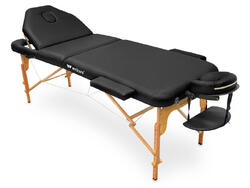 Table de soins pliante en bois Wellcore 195 x 70 cm avec dossier rabattable