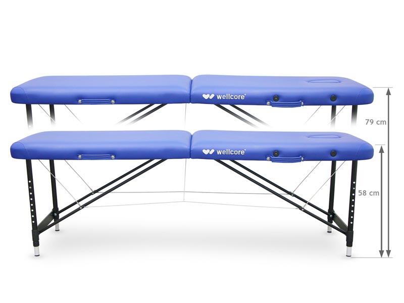Lettino per trattamenti pieghevole in alluminio Wellcore 185 x 60 cm 4/5