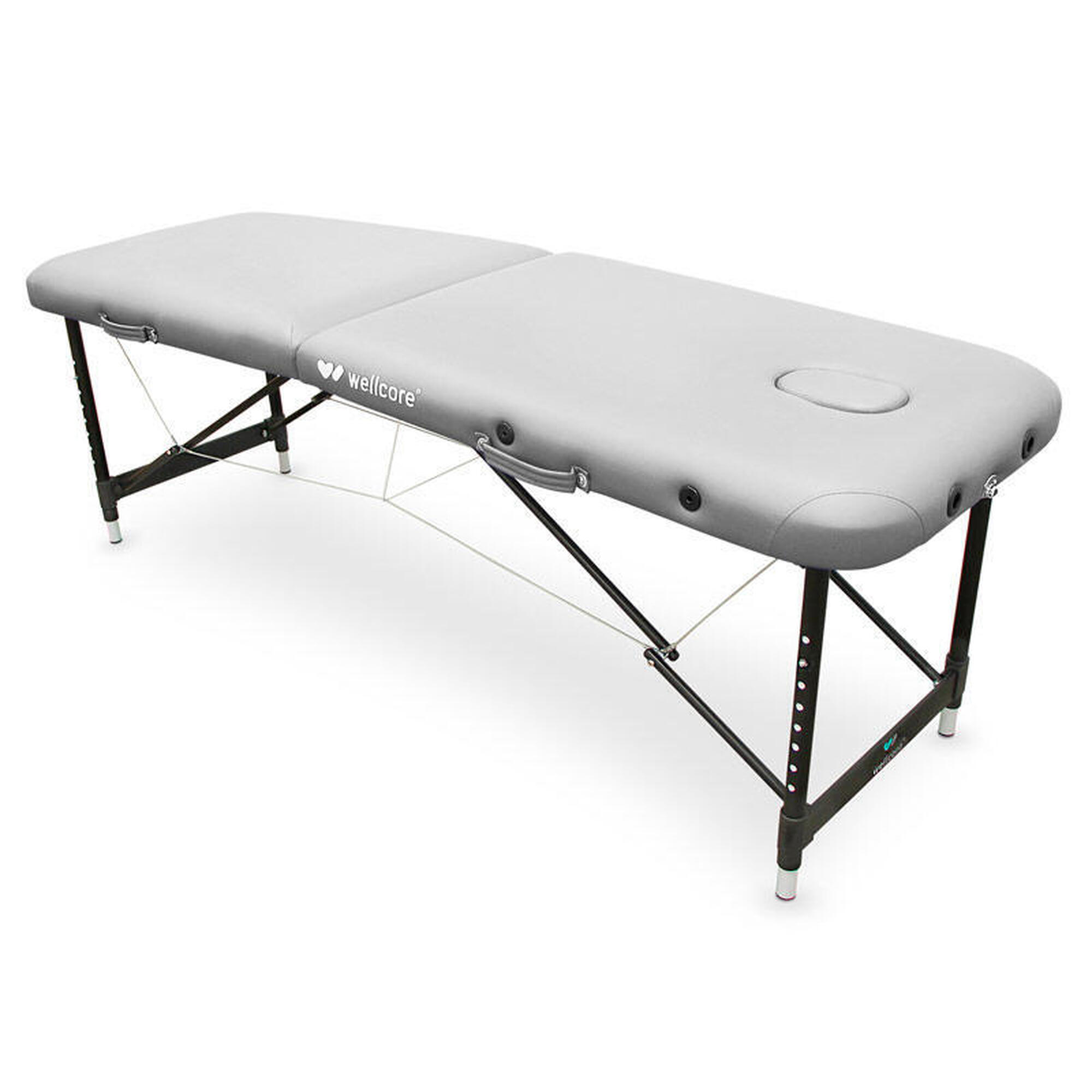Wellcore - Table De Soins Pliante En Aluminium Wellcore 185 X 60 Cm - Table De Massage - Gris - No Size - Decathlon