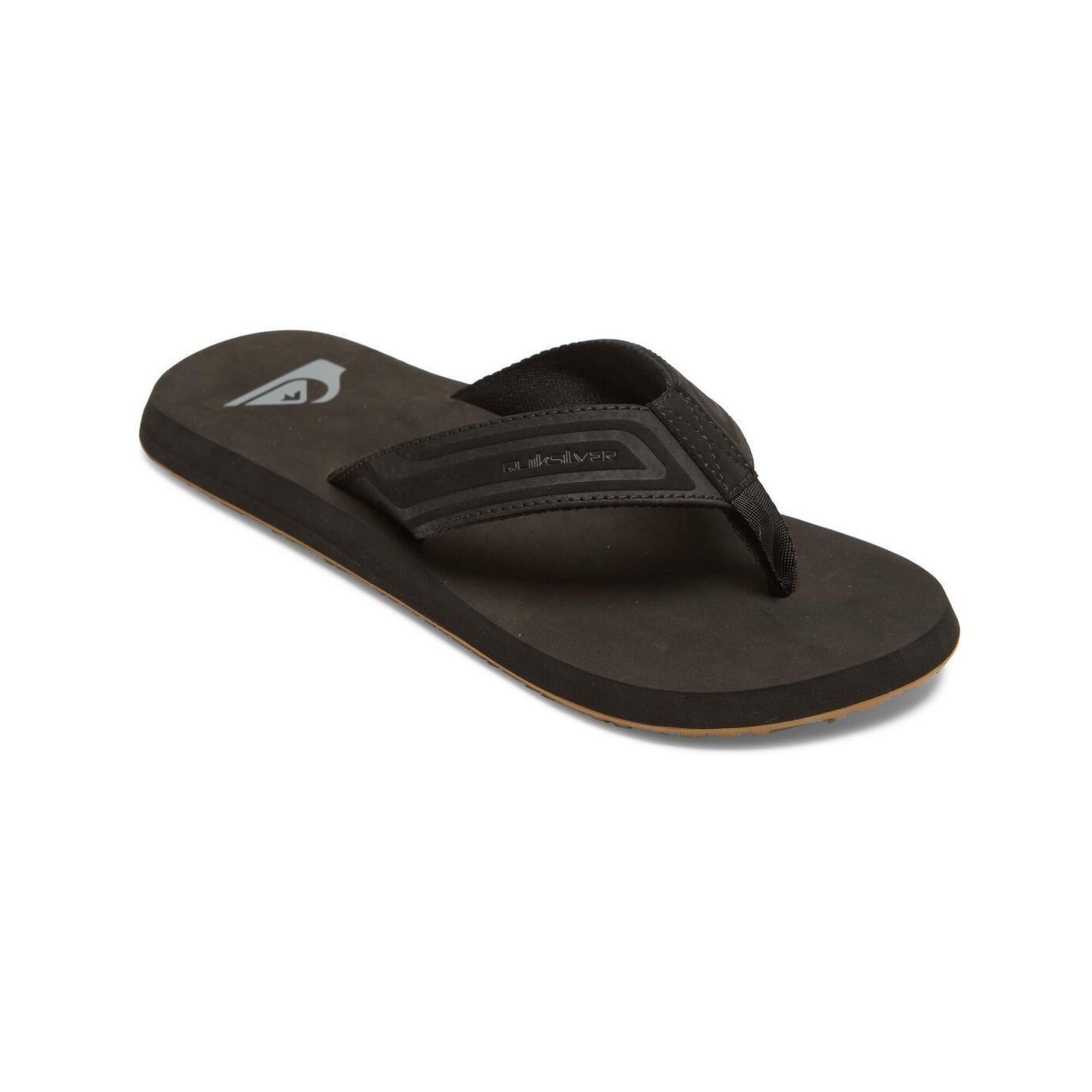 Quiksilver - Sandales Monkey Wrench Core Noir Homme - Tongs - Marron|noir|vert - 39 - Decathlon