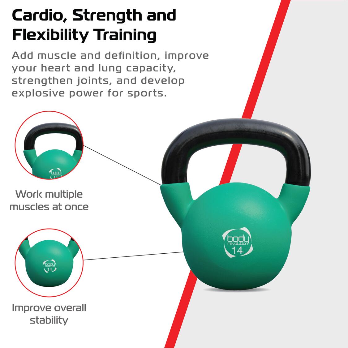 Body Revolution 14 kg neopreen kettlebell 3/6