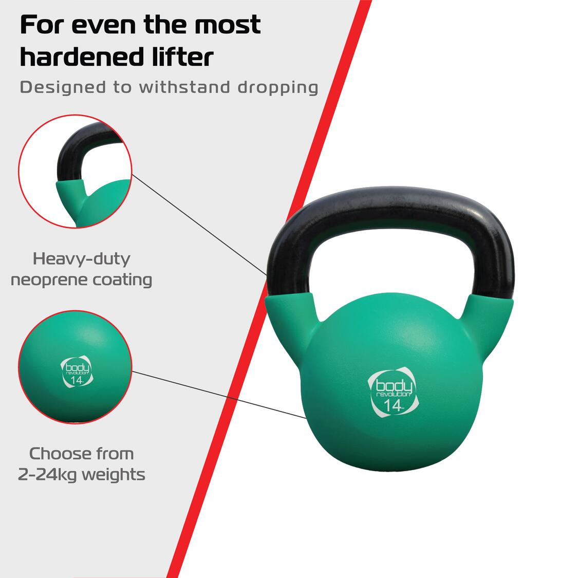 Body Revolution 14 kg neopreen kettlebell 4/6
