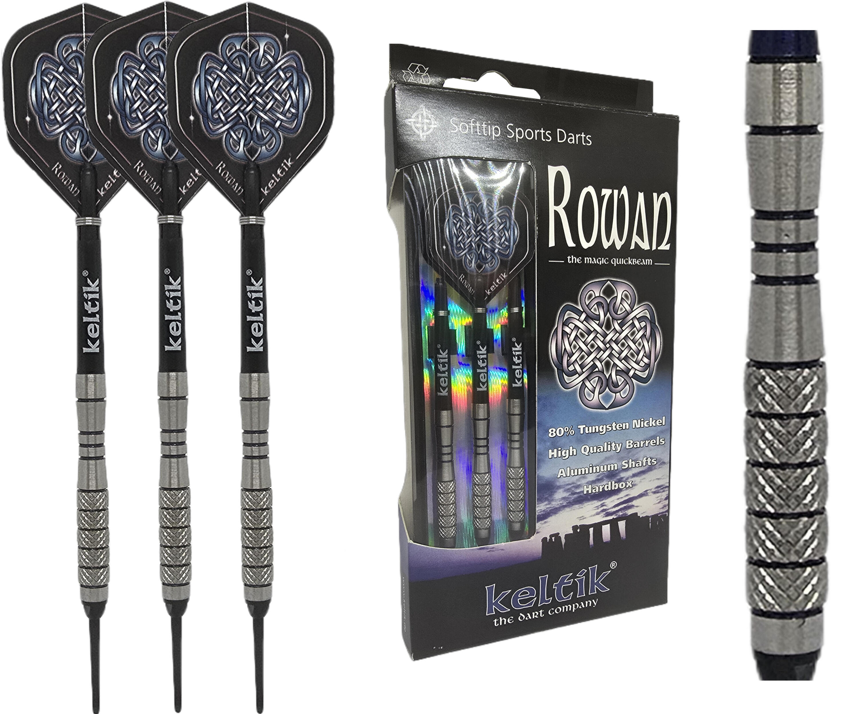 Dardos Softdart Keltik Rowan 18 g - 80% de tungsténio 1/7