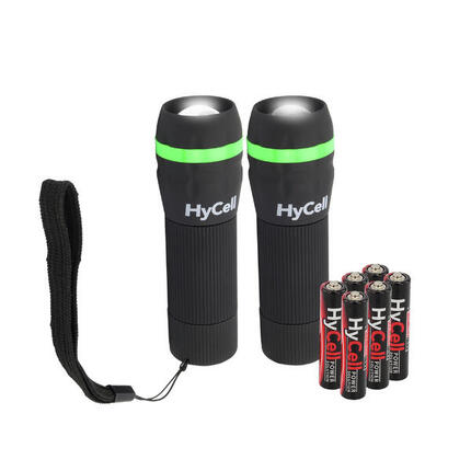 Zoom-Flashlight 1W-LED 2×