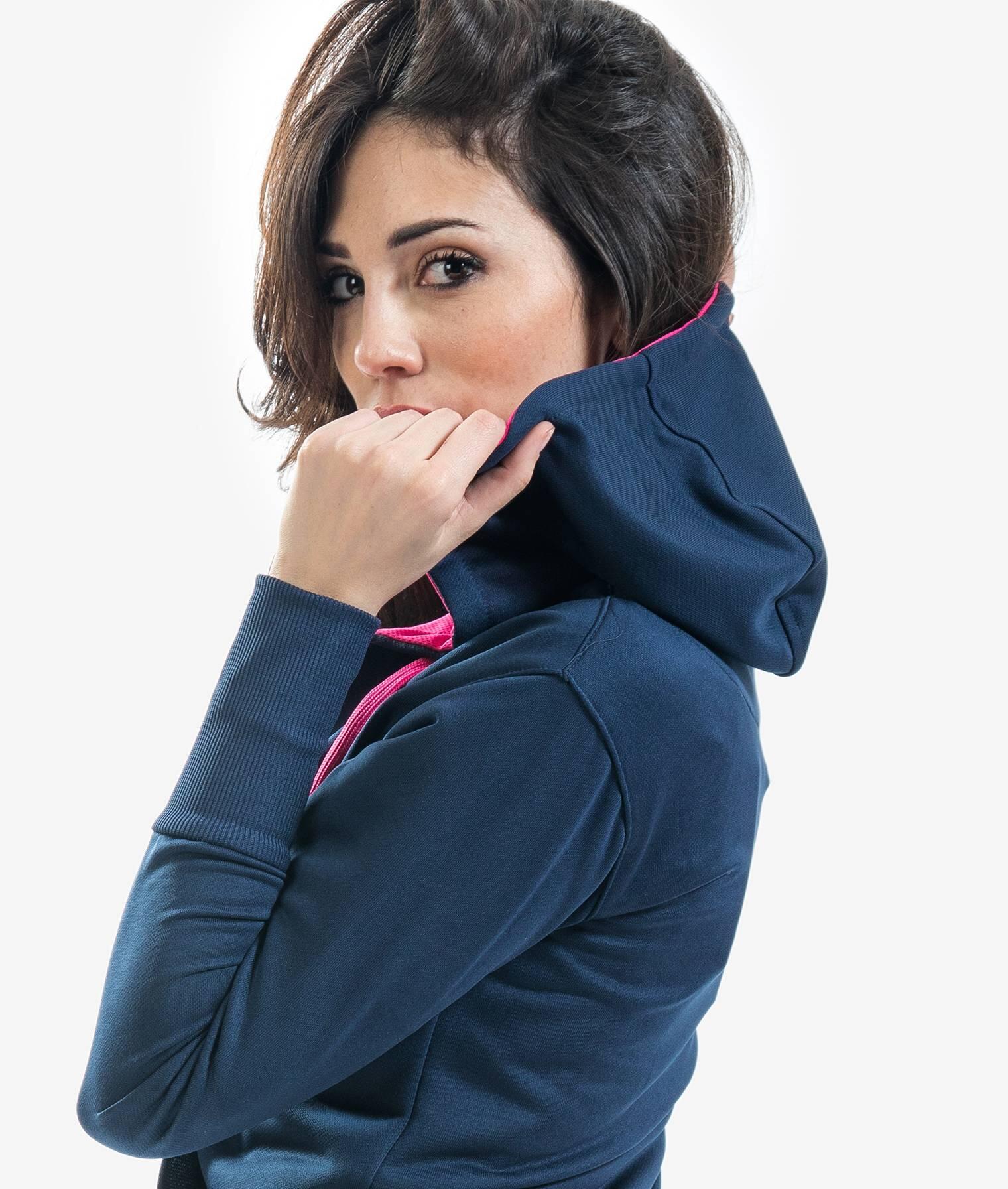 TUTA complete donna ( acetato-poliestere) givova blu/fuxia 3/4
