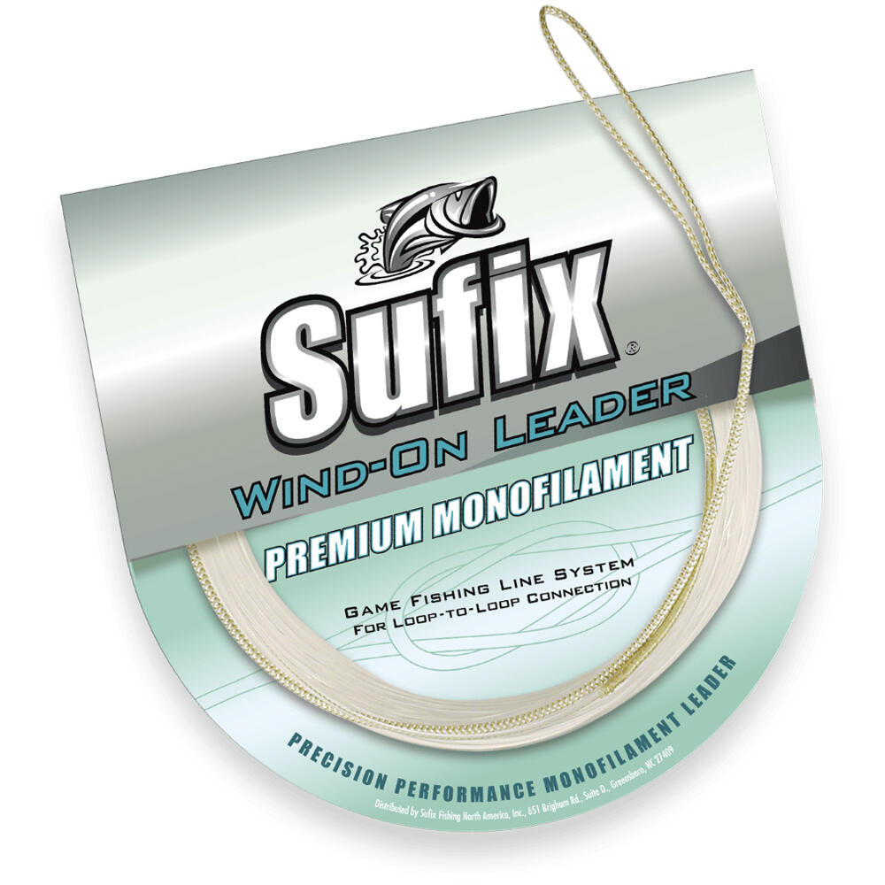 10m Length of 300lb Sufix Wind On Monofilament Fishing Leader Natural Tan Colour