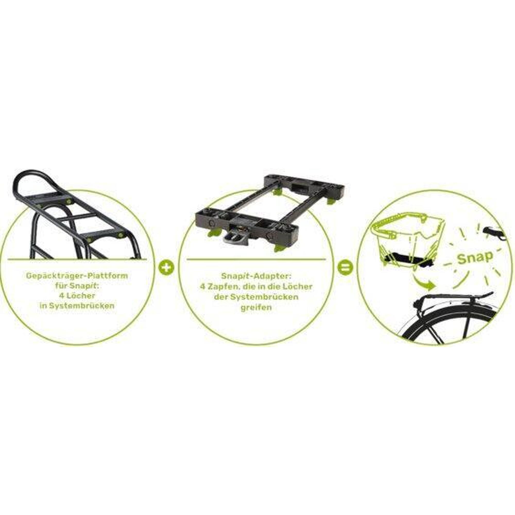 Zadní nosič na kolo s pružinovou sponou Racktime Eco 25 kgs