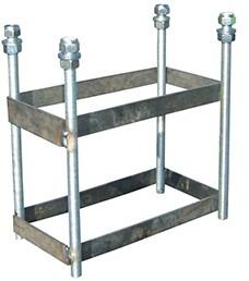 JGO CANASTAS BCTO MONOTUBO TUBO 140 X 140 MM FIJAS-C/ BASE ANCLAJE , SIN TABLERO 2/6