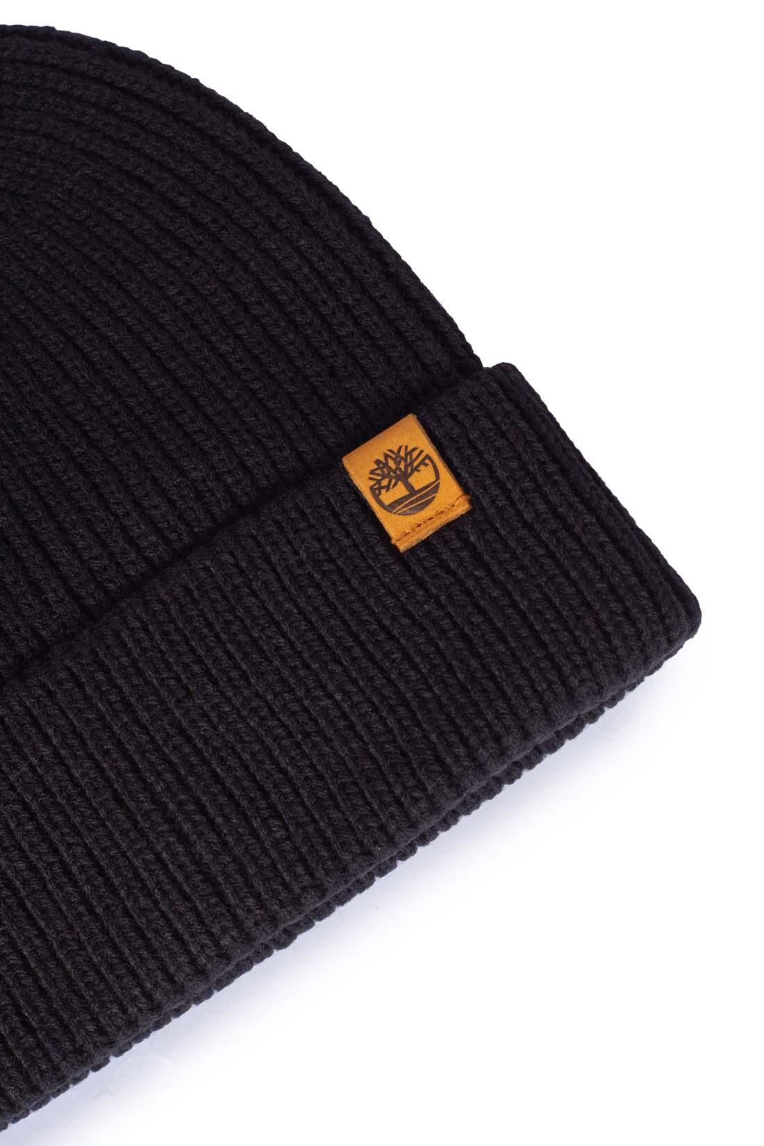 Cuffia uomo a costine con etichetta logo 2/4
