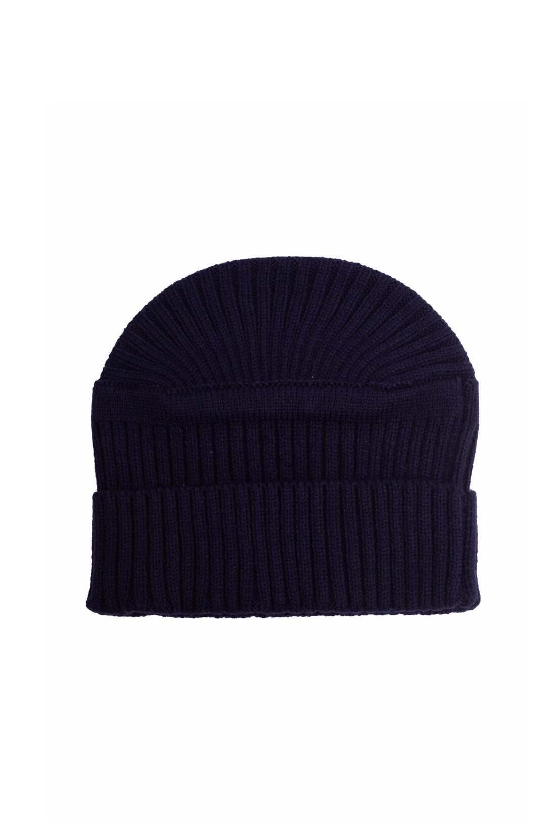 Cuffia uomo a costine con patch logo 4/4