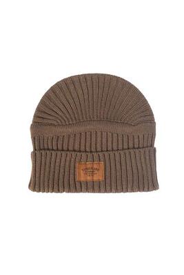 Cuffia uomo a costine con patch logo