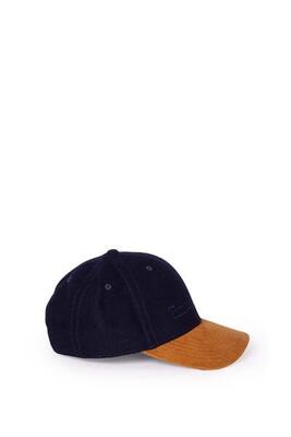 Cappellino uomo in lana con visiera a contrasto