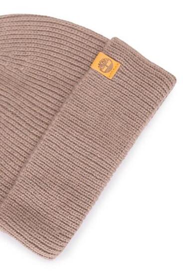 Cuffia uomo a costine con etichetta logo